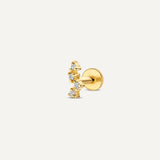 Piercing z Diamentem Falisty (0.03 ct)