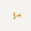 Złoto 585 z Diamentami Piercing z Diamentem Falisty (0.03 ct) - 1