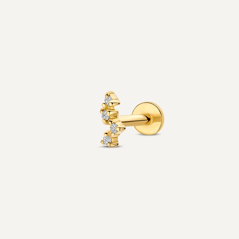 Piercing z Diamentem Falisty (0.03 ct)