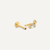 14 Karat Gold with Diamonds Diamond Wavy Piercing (0.03 ct) - 6