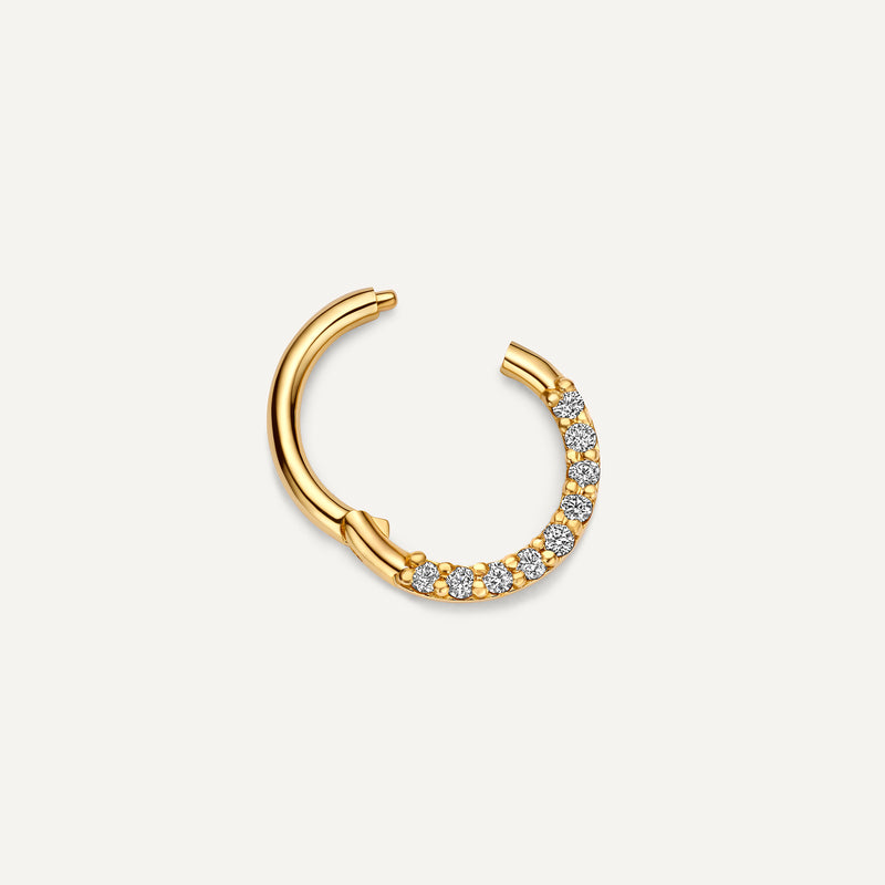 Pavé Diamant Daith Hoop Piercing (10mm) (0.05 ct)