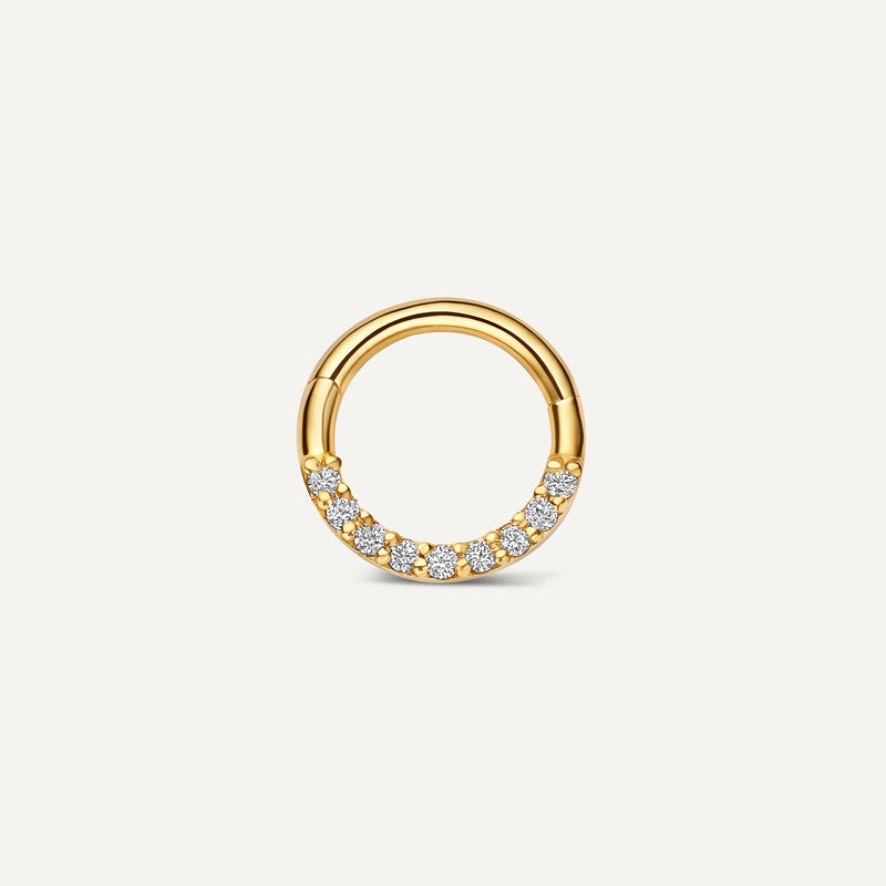 Pavé Diamant Daith Hoop Piercing (10mm) (0.05 ct)