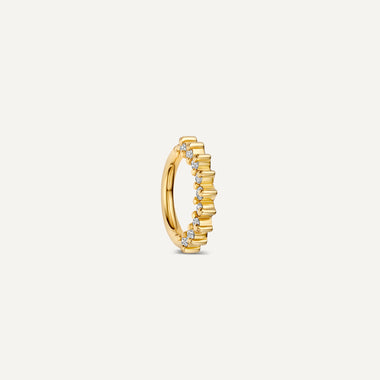 14 Karat Guld med Diamanter Diamant Evighedsring Daith Creol Piercing (10mm) (0.06 ct) - 5