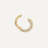 14 Karat Guld med Diamanter Diamant Evighedsring Daith Creol Piercing (10mm) (0.06 ct) - 4