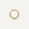 14 Karat Guld med Diamanter Diamant Evighedsring Daith Creol Piercing (10mm) (0.06 ct) - 1