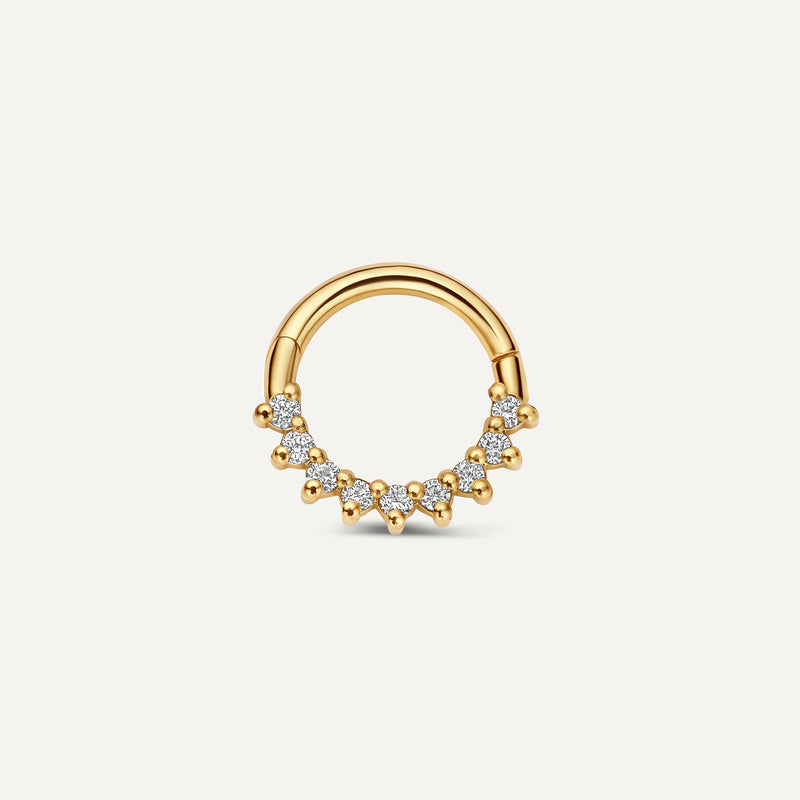 Diamant Evighedsring Daith Creol Piercing (10mm) (0.06 ct)