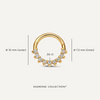 14 Karat Guld med Diamanter Diamant Evighedsring Daith Creol Piercing (10mm) (0.06 ct) - 6