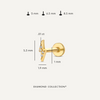 14 Karat Gold with Diamonds Diamond Lightning Bolt Piercing (0.01 ct) - 7