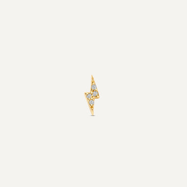 14 Karat Gold with Diamonds Diamond Lightning Bolt Piercing (0.01 ct) - 5