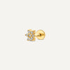 14 Karat Gold with Diamonds Diamond Flower Piercing (0.05 ct) - 1