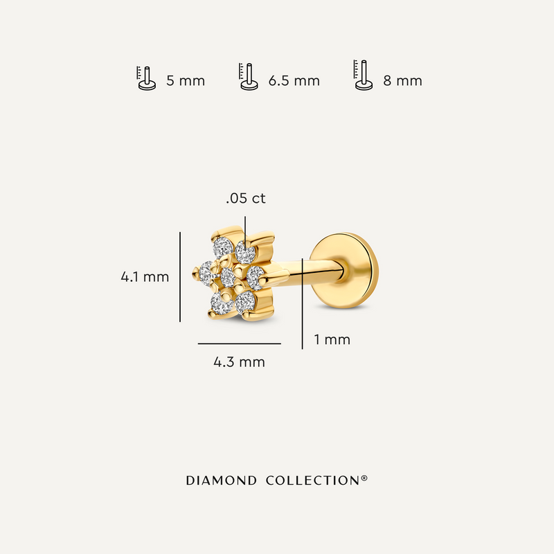 Diamond Flower Piercing (0.05 ct)
