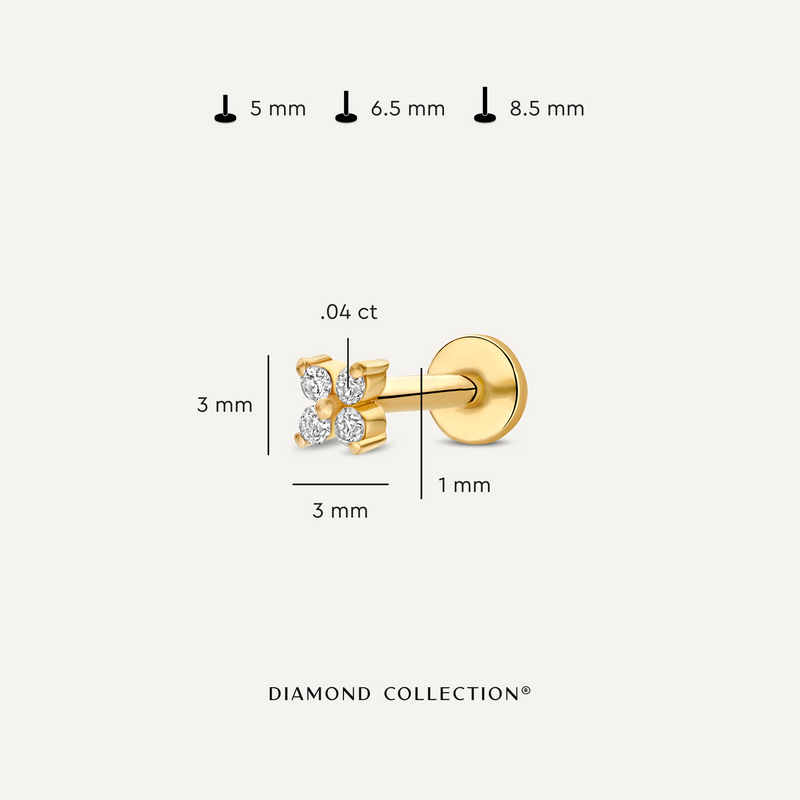 Diamond Clover Piercing (0.04 ct)