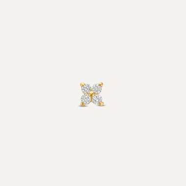 14 Karat Gold with Diamonds Diamond Clover Piercing (0.04 ct) - 8