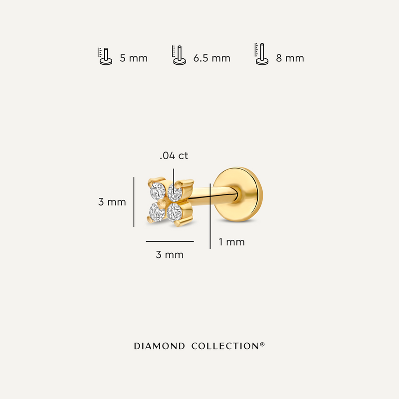 Diamond Clover Piercing (0.04 ct)