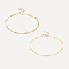 18 Karat Gold Stationed Essential Bracelets Set - 1