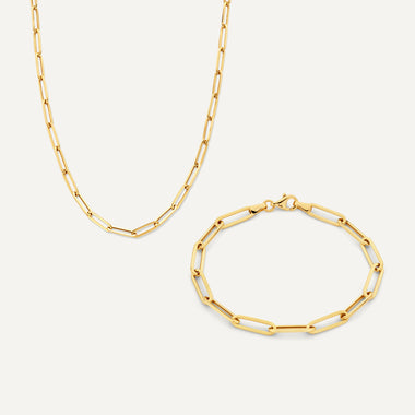 14 Karat Gold Paperclip Set - 1