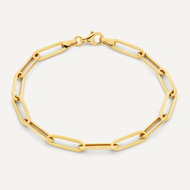 585er Gold Paperclip Gliederarmband - 1