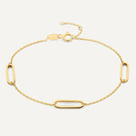 Stationed Paperclip Bracelet