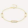 14 Karat Gold Stationed Paperclip Set - 11