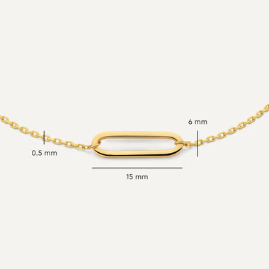 14 Karat Gold Stationed Paperclip Set - 12