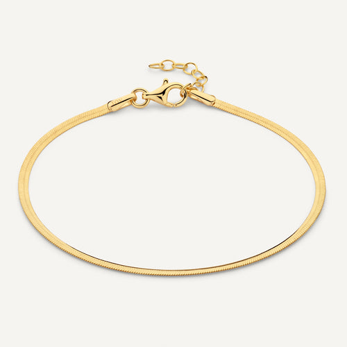 14 Karat Gold Herringbone Chain Bracelet