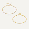 Set di bracciali a catena serpentina e a perline