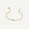 585er Gold mit Diamanten Diamant Halo Armband (0.05 ct) - 5