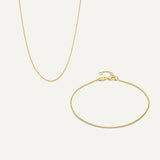 Set de Collar y Pulsera de Cadena Barbado Baby