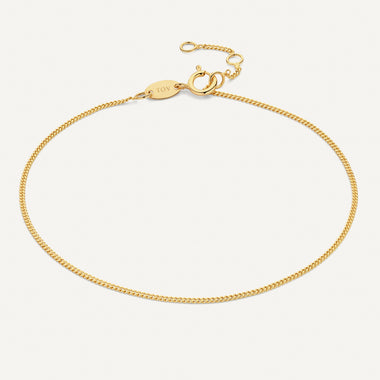 14 Karat Gold Baby Curb Chain Bracelet - 1