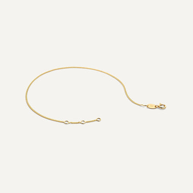 14 Karat Gold Baby Curb Chain Bracelet - 5