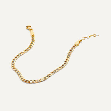 14 Karat Gold Curb Chain Bracelet - 6