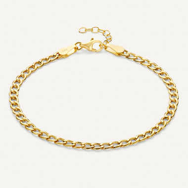 14 Karat Gold Curb Chain Bracelet - 1