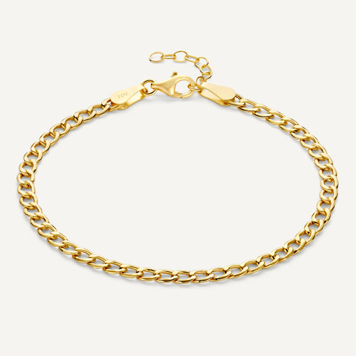 14 Karat Gold Curb Chain Bracelet