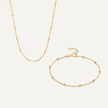 585er Gold Stationed Kugeln Sets - 1