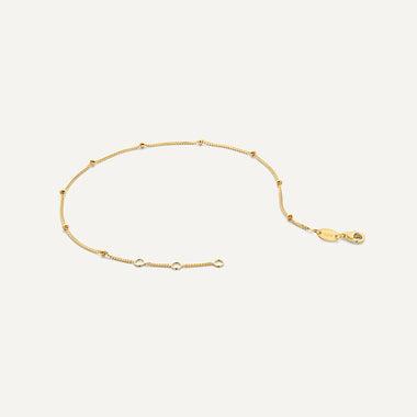585er Gold Stationed Kugeln Armband - 7