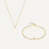 14 Karaat Goud Bezel Set Zirkonia Bolletjes Set - 1