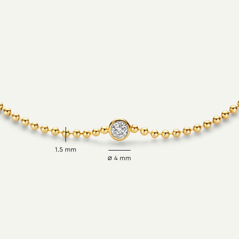Bracelet Boules Bezel Solo Zircon