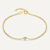 14 Karaat Goud Bezel Set Zirkonia Bolletjes Set - 9
