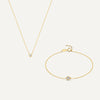 14 Karaat Goud Bezel Set Zirkonia Set - 1