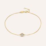 Bracciale punto luce con zirconi cubici incastonati