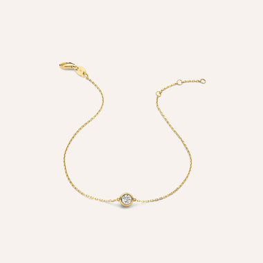 Oro 14 carati Bracciale punto luce con zirconi cubici incastonati - 7