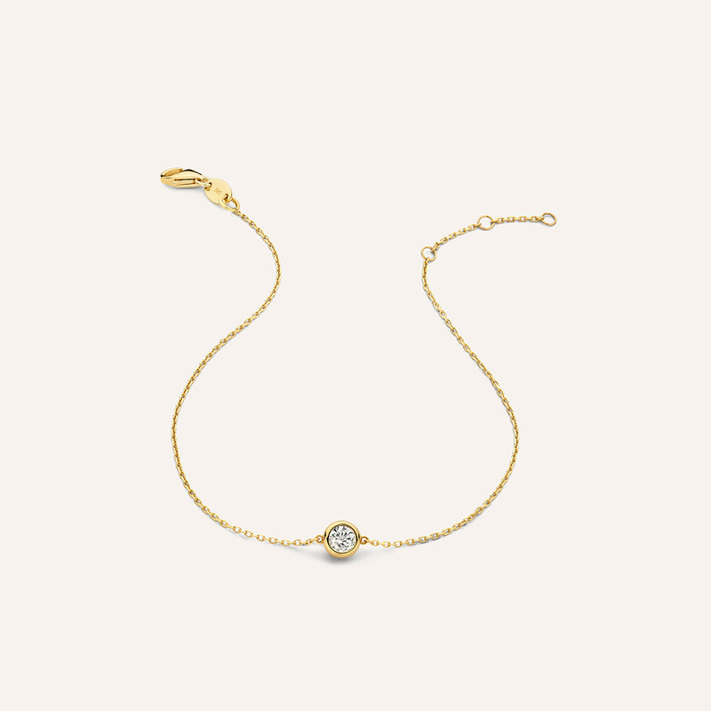 Bracciale punto luce con zirconi cubici incastonati