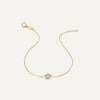 14 Karaat Goud Solo Bezel Set Zirkonia Armband - 5