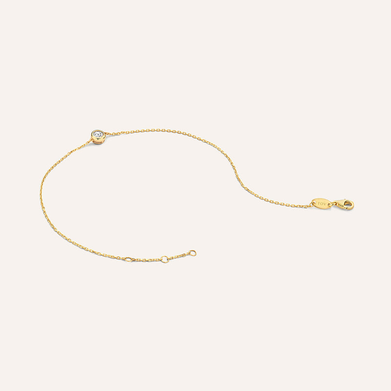 Bracciale punto luce con zirconi cubici incastonati