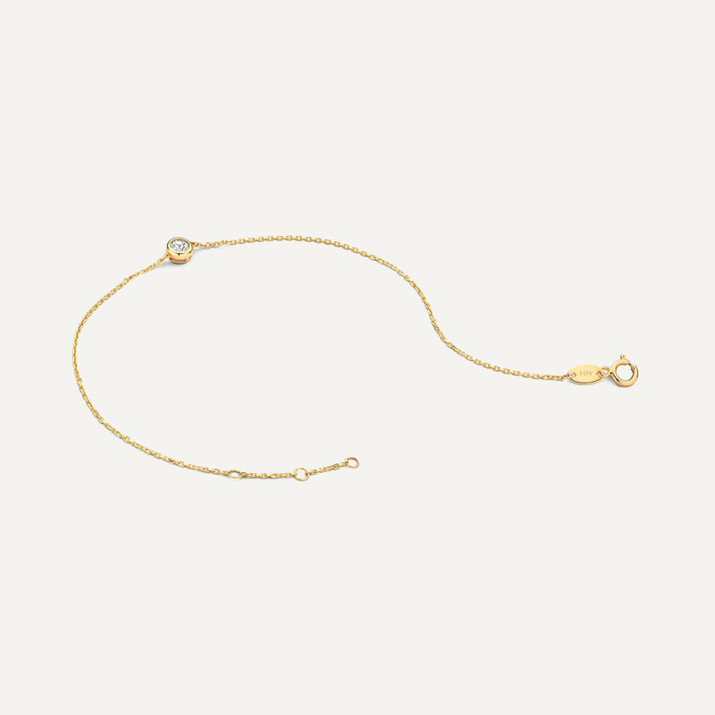 Solo Bezel Set Zirkonia Armband