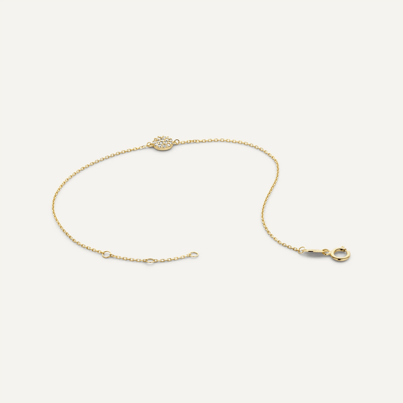 Pavé Cubic Zirconia Round Bracelet