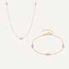 14 Karat Gold Satellite Bezel Set Cubic Zirconia Set - 1