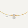 14 Karat Gold Satellite Bezel Set Cubic Zirconia Bracelet - 8