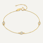 Bracelet Chaîne Bezel Satellite Zircon