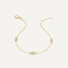 14 Karat Gold Satellite Bezel Set Cubic Zirconia Set - 8